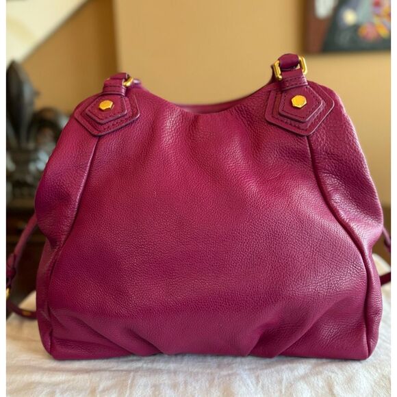 MARC by MARC JACOBS - Classic Q Fran Satchel/Shoulder Bag/Magenta Pebble Leather - Picture 4 of 16